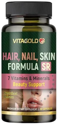 Hair, Nails, Skin Formula SR, 30 capsule, Vitagold