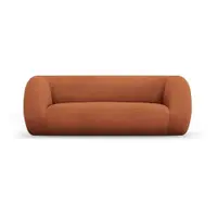 Canapea portocalie cu tapițerie din stofă bouclé 210 cm Essen – Cosmopolitan Design