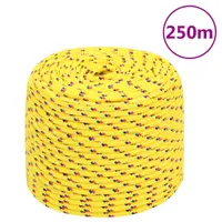 vidaXL Frânghie de barcă, galben, 6 mm, 250 m, polipropilenă