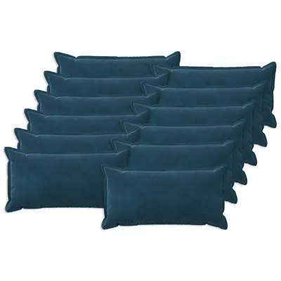 vidaXL Husă pentru pernă 12 pcs HOUTEN albastru 40 x 80 cm Catifea