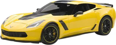 Model de colecție AUTOart Modern: Mașini - Chevrolet Corvette C7 Z06 C7R Edition 2015 (Corvette Racing Yellow)