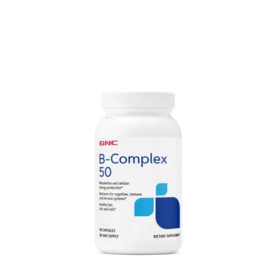 GNC B Complex 50, Complex de Vitamine B | 90 cps