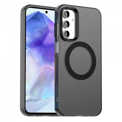 Husa MagSafe pentru Samsung Galaxy A55 5G A556, Techsuit, CandyCase, Neagra