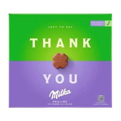 Praline cu crema de cacao Thank You Milka 110g Engros