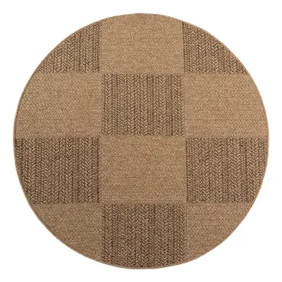 Covor pentru exterior și interior maro rotund ø 80 cm Timber 1405 – Ayyildiz Carpets