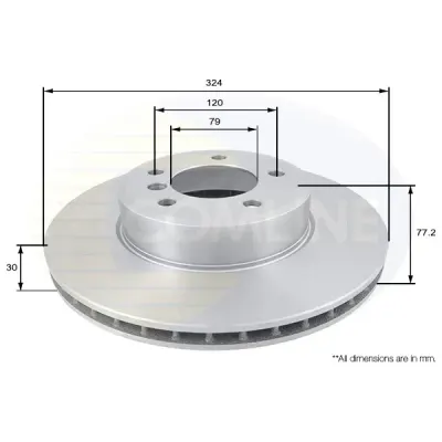 Disc frana COMLINE ADC1738V
