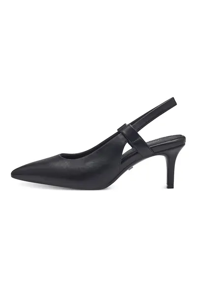 Pantofi slingback din piele ecologica - Negru
