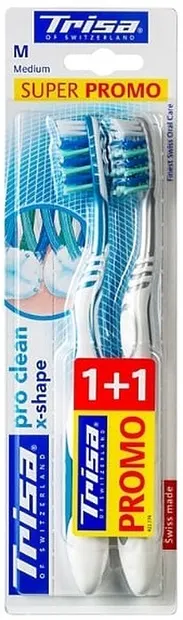 Trisa Periuțe de dinți Extra Pro Clean, medium, 2 buc