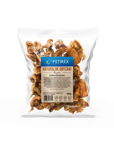 Strips porc câini recompense naturale pentru ros PETMEX 500 g