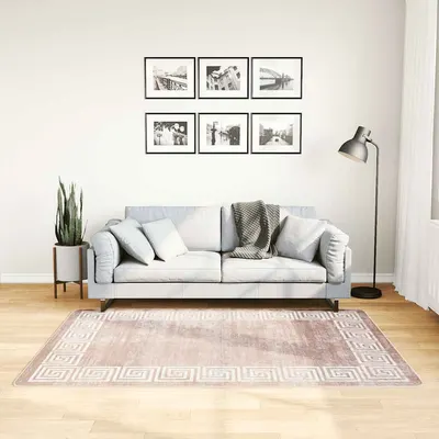 vidaXL Covor lavabil, bej, 120x180 cm