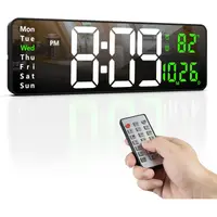 Ceas de perete digital LED, afisaj mare, control la distanta