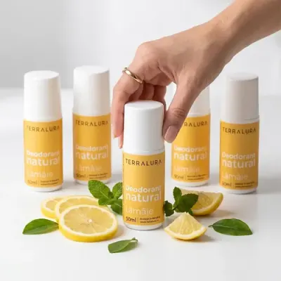 Pachet VEDETĂ Deodorant natural roll-on Lămâie 4+1 CADOU | Terralura