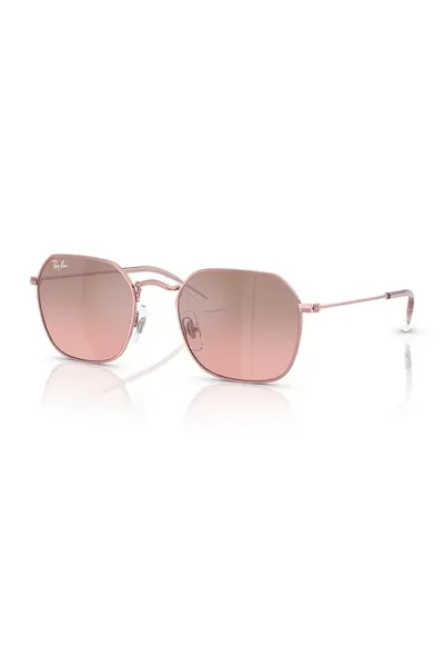 Ochelari de soare patrati cu rama metalica - Auriu rose