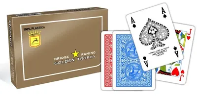 Carti flexibile Modiano - Bridge Golden Trophy Ramino