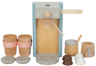 Cafetieră din lemn Small Foot - Tasty, cu accesorii