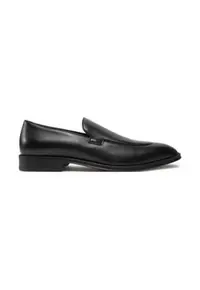 Pantofi barbatesti - piele naturala - negru - design elegant - talpa solida