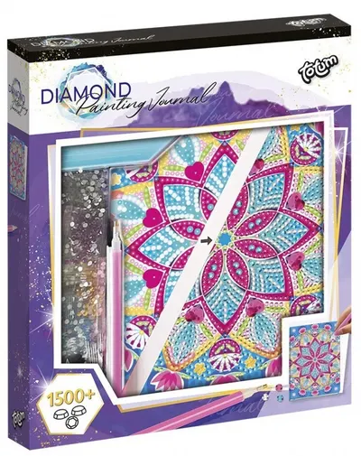 Set creativ Totum - Decorează-ți propriul jurnal cu diamante, Mandala