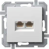 Logiq Priza Date Dubla 1P RJ45 CAT5e Alb, TEM Modul TEM-KQ39PWXO-U