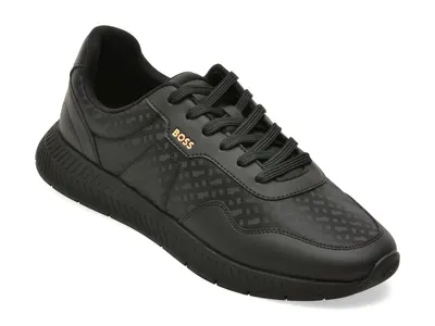 Pantofi sport BOSS negri, 8772, din material textil