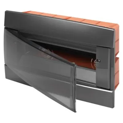 Tablou modular incastrat - PRE-ARRANGED FOR HOUSING TERMINAL BLOCKS - 250X195X26 - VARNISHED SLATE - 8+1 /2 module