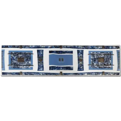 Brau decorativ faianta baie / bucatarie Arona Blue 8 x 25