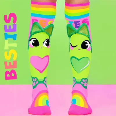 Șosete lungi colorate Madmia Best Friends pentru fete 3-5 ani
