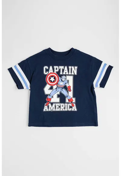 Tricou cu imprimeu Marvel - Bleumarin