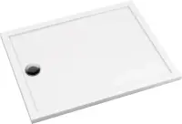 Cadita de dus dreptunghiulara, din acril, alba, 100x90x4.5 cm, Deante Prizma