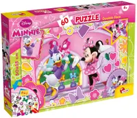Puzzle cu două fețe Lisciani de colorat din 60 piese - Minnie Mouse