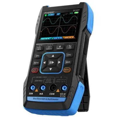 Osciloscop digital portabil cu multimetru, 2 canale, 50MS/s, 10MHz, FNIRSI 2C23T / OSCIL-2C23T-FNR