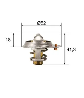Termostat Lichid Racire (82 C) Potrivit Fiat Sedici; Ford Sierra Ii; Geo Tracker; Honda Civic I, Civic Ii, Nsx I; Hyundai Getz, H-1, H-1 Starex, H100, S; Mitsubishi Colt Vi 1.1-3.0 09.79