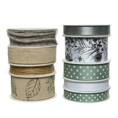 Panglica decorativa - Classic Green Christmas - mai multe modele
