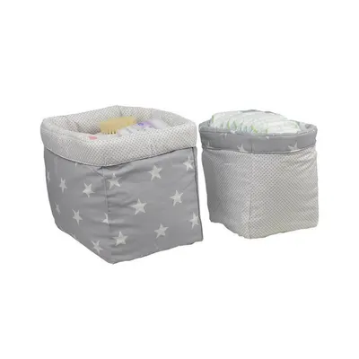 Set 2 cosuri depozitare, Bebe Stars, Din bumbac, Stars