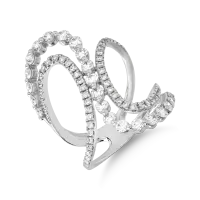Inel din aur alb cu diamante de 1.552ct