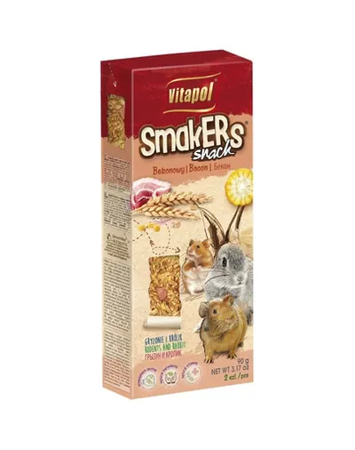 VITAPOL Smakers pentru rozătoare - bacon 2 buc.