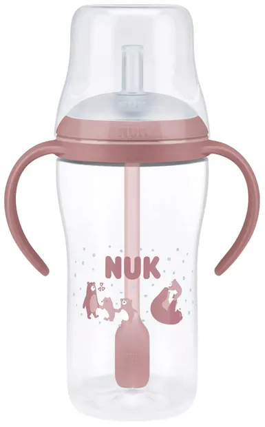 Biberon NUK Perfect Match - Cu pai de silicon, TC, РР, 260 ml, Urs