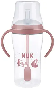 Biberon NUK Perfect Match - Cu pai de silicon, TC, РР, 260 ml, Urs