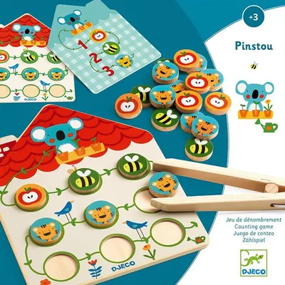 Joc educativ din lemn Djeco - Pinstou