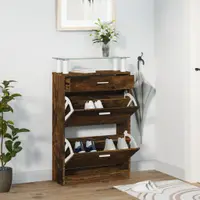 Gossi pantofar, stejar fumuriu, 63x24x104 cm, lemn prelucrat
