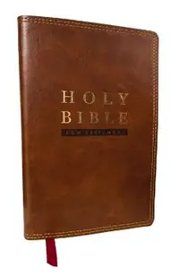 NKJV Super Giant Print New Testament, Brown Leathersoft, Red Letter, Comfort Print -