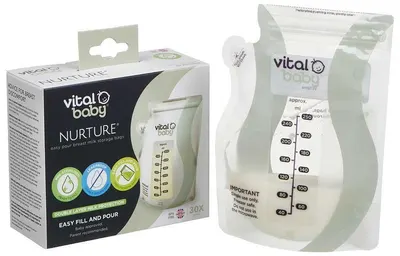 Pungi de depozitare a laptelui matern Vital Baby