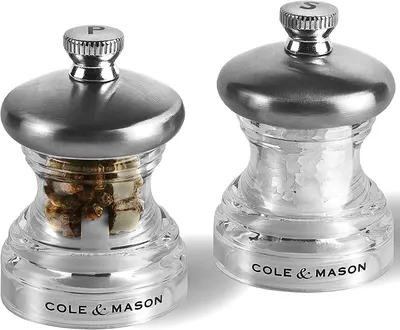 Set moară de sare și piper Cole & Mason - Button, 6,5 cm