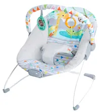 Șezlong pentru bebeluși Bright Starts – Safari, cu vibrații