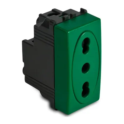 Priza 2P+T 10-16A , 1 modul, verde