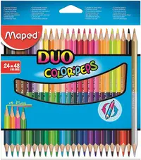 Set creioane cu doua varfuri Maped Color Peps Duo - 24 bucati