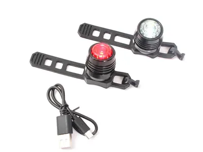 Set de lumini LED pentru biciclete KHE M-Wave MINI