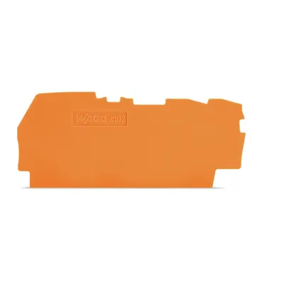 End and intermediate plate; 0.8 mm thick; for 3-conductor terminal blocks; orange