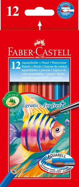 Creioane acuarela Faber-Castell - 12 bucati