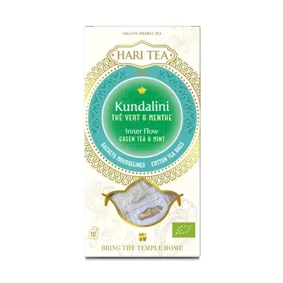 Ceai verde si menta bio Inner Flow, 10 plicuri, Hari Tea