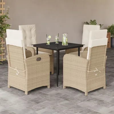 Gossi set mobilier de gradina cu perne, 5 piese, bej, poliratan